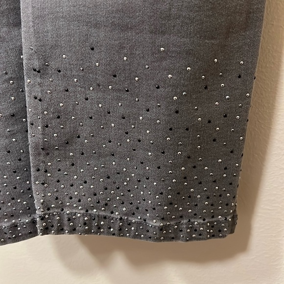 Wit & Wisdom Lux Touch High Rise Gray Rhinestones Ab Solution’s Jeans - Picture 2 of 8